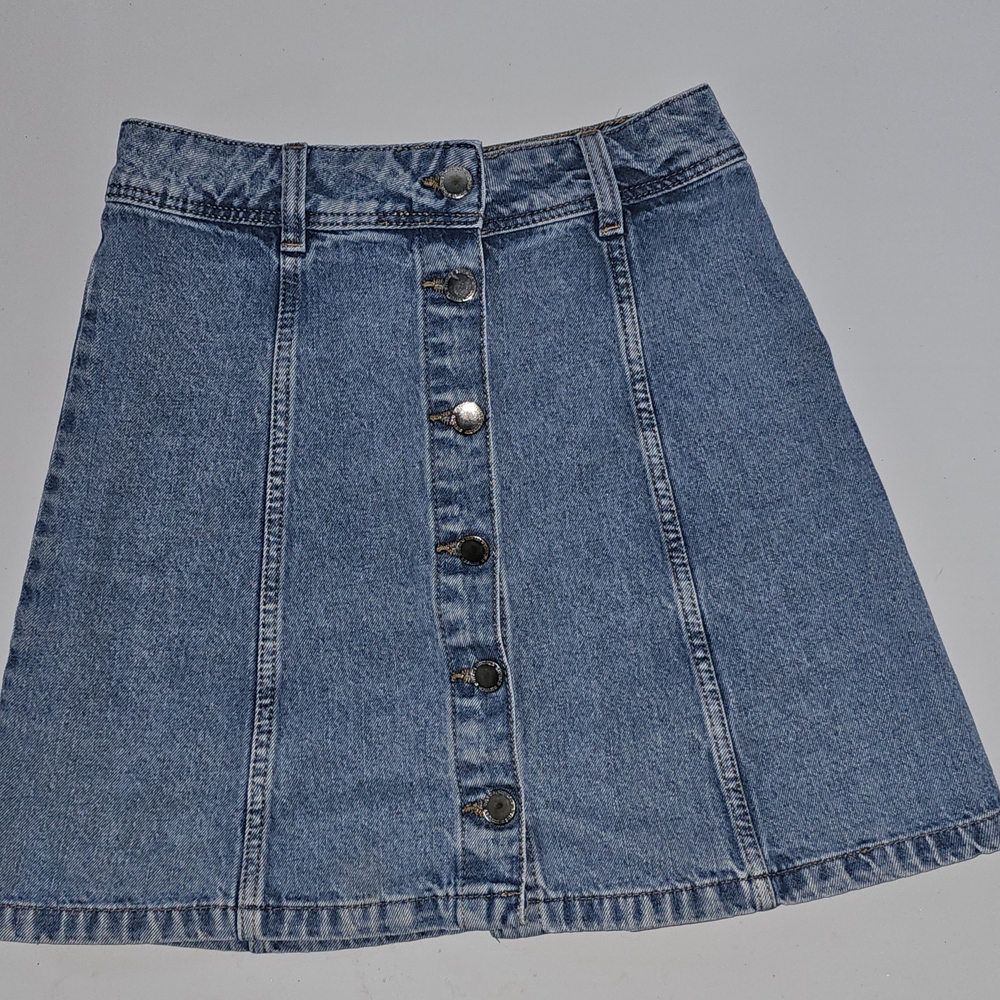 Blue A-Line Mini Skirt Casual Size 0